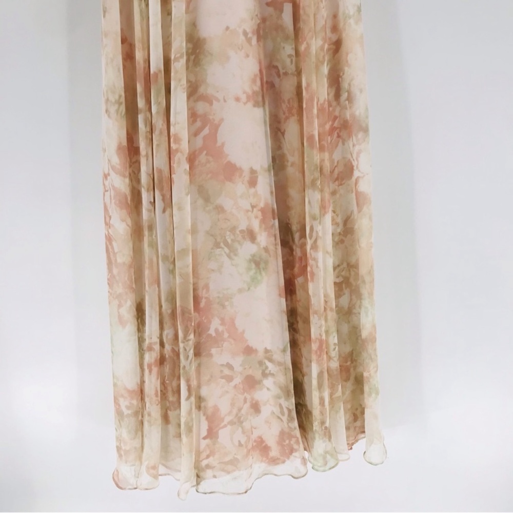 Jenny Yoo x BHLDN Inesse Floral Cross Back Pink White Gown Size 8 - Picture 6 of 10